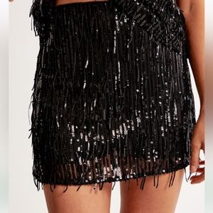 Abercrombie Sequin Fringe Mini Skort